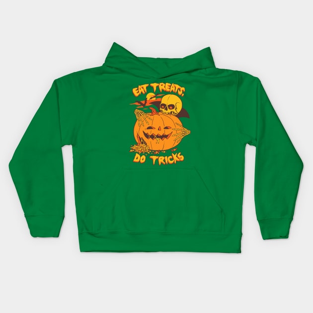 Eat Treats, Do Tricks Kids Hoodie by Hillary White Rabbit